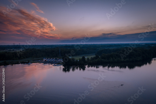 Aerial Sunrise Mercer County Park  © Jin