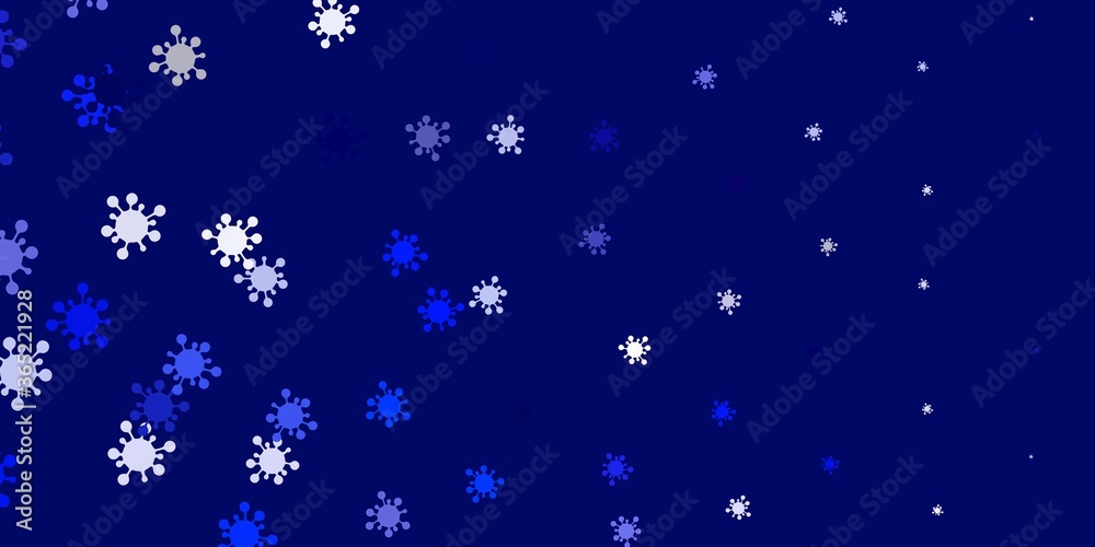 Light blue vector pattern with coronavirus elements. Light blue vector pattern with coronavirus elements.