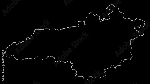Kirovohrad Ukraine region map outline animation photo