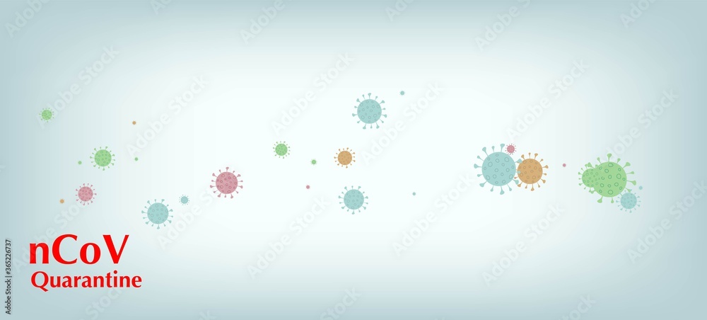 nCoV Quarantine Vector Banner. Flat Cartoon Coronavirus Medical nCoV Quarantine Vector Banner. Flat Cartoon Coronavirus Medical
