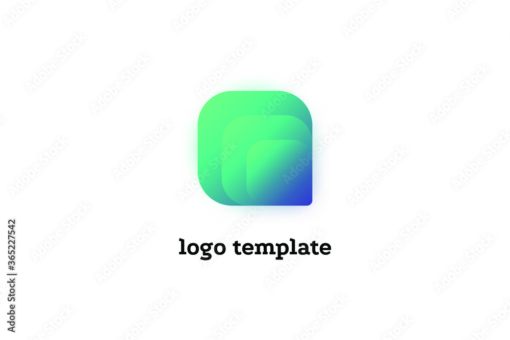 Point logo design template. Abstract gradient pointer icon isolated on white background, directional pointer logotype for label. Vector illustration Point logo design template. Abstract gradient pointer icon isolated on white background, directional pointer logotype for label. Vector illustration