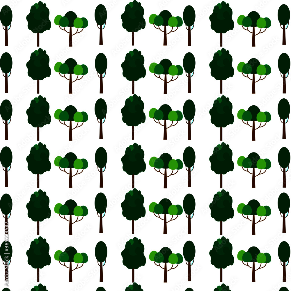 pattern trees, vector, illustration, illustrator, dishes, bedding, towels, wallpaper, wallpaper, cup, plate, tablecloth, bush, big tree, fluffy tree
