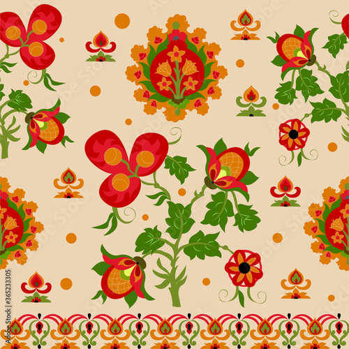 floral seamless pattern summer vintner color combination for textile printing digital printing screen printing vector illustration  
