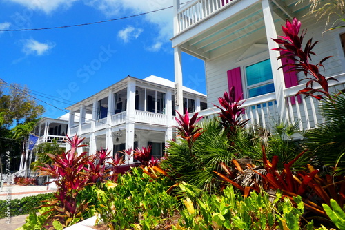 Beautiful neighborhood scene of Key West, Florida