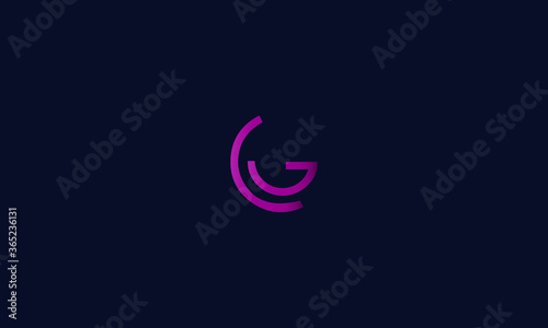 Abstract  minimal  simple and alphabet letter icon CG or GC logo 