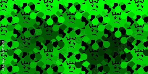 Dark green, yellow vector texture with disease symbols.
