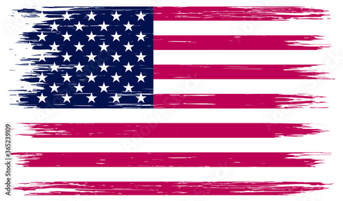 Old vintage flag of United States.