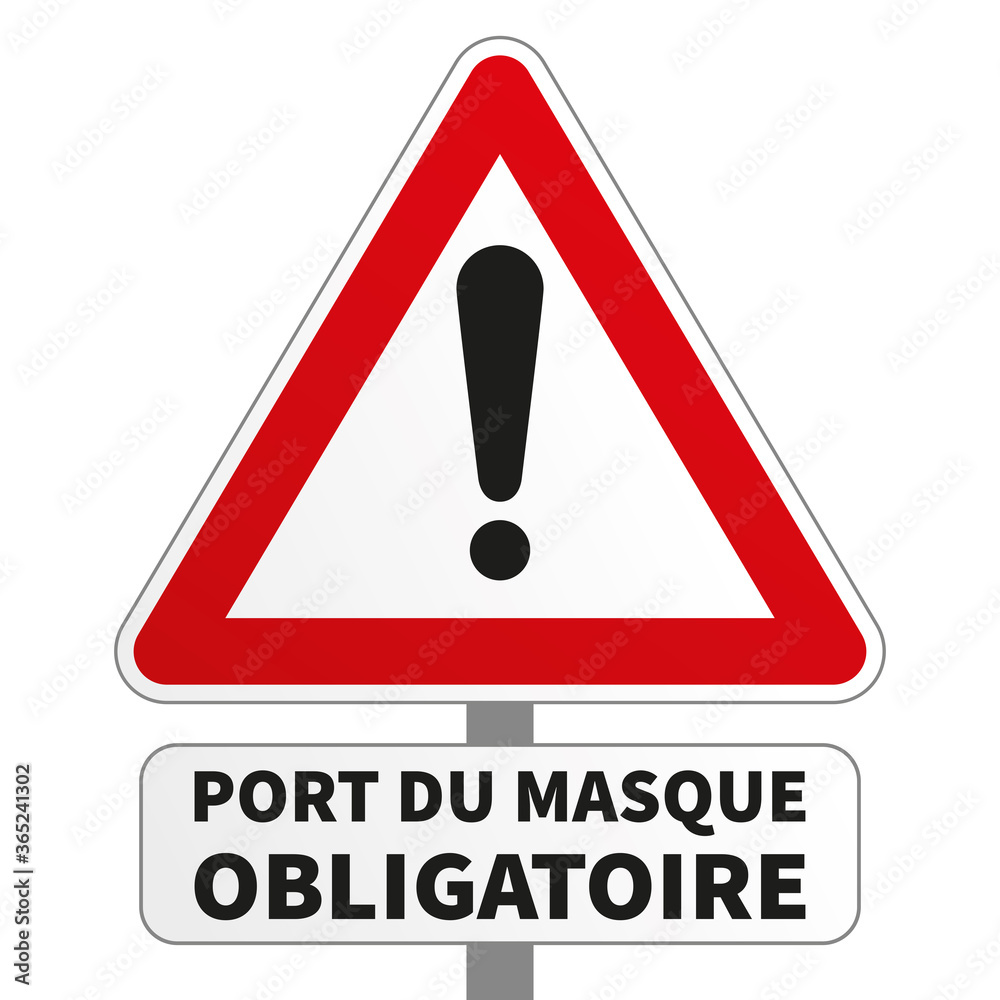 French face mask required illustration - Mandatory mask wearing pictogram icon symbol French face mask required illustration - Mandatory mask wearing pictogram icon symbol