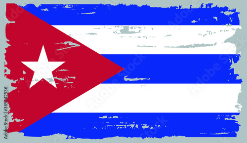 Grunge flag of Cuba