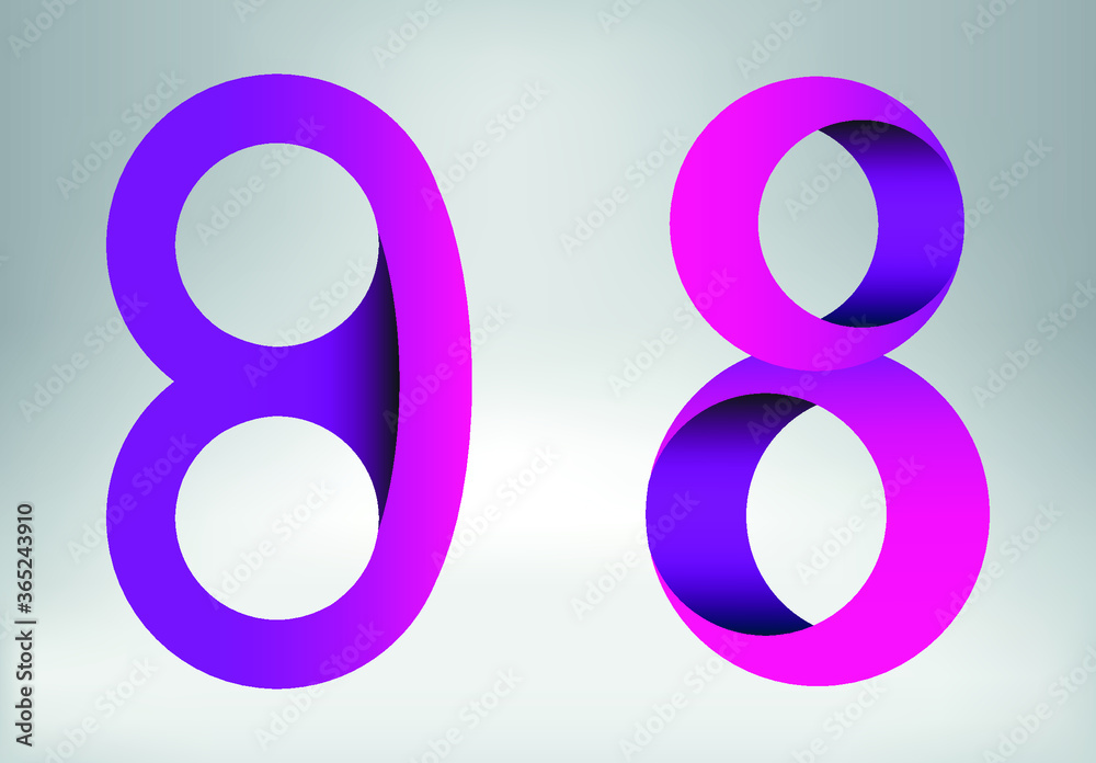 Modern number 8 logo Modern number 8 logo