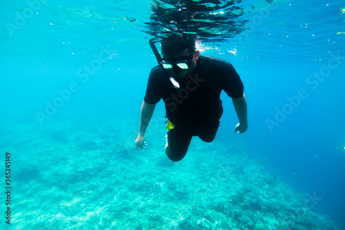 A Malaysian Diver At Mabul Island,Malaysia