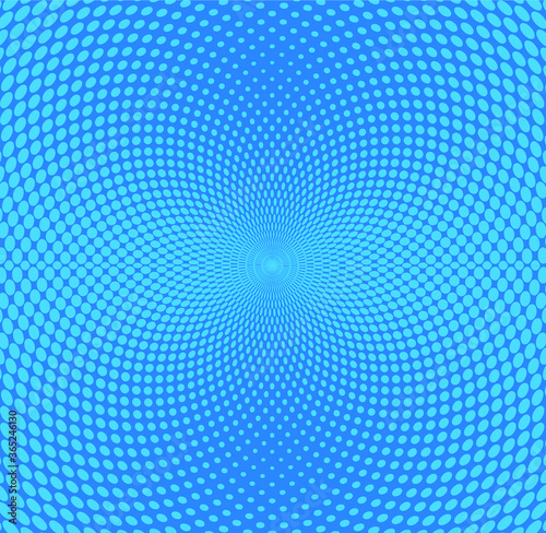 Blue halftone dots pattern.
