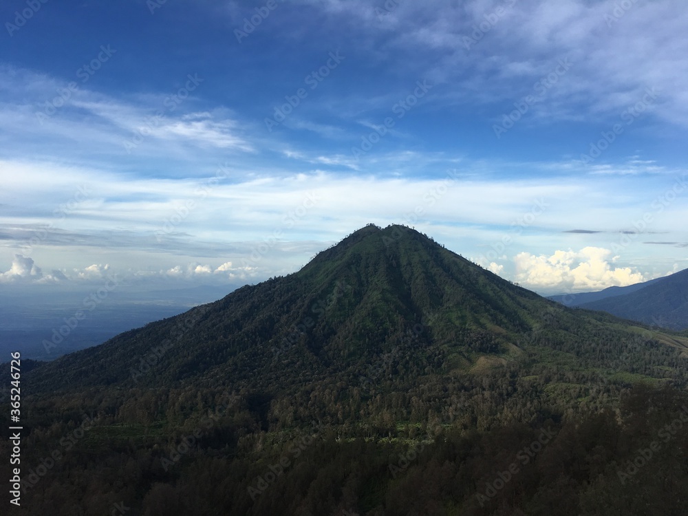 Asian country Indonesia. Java island. Kawa Ijen volcano