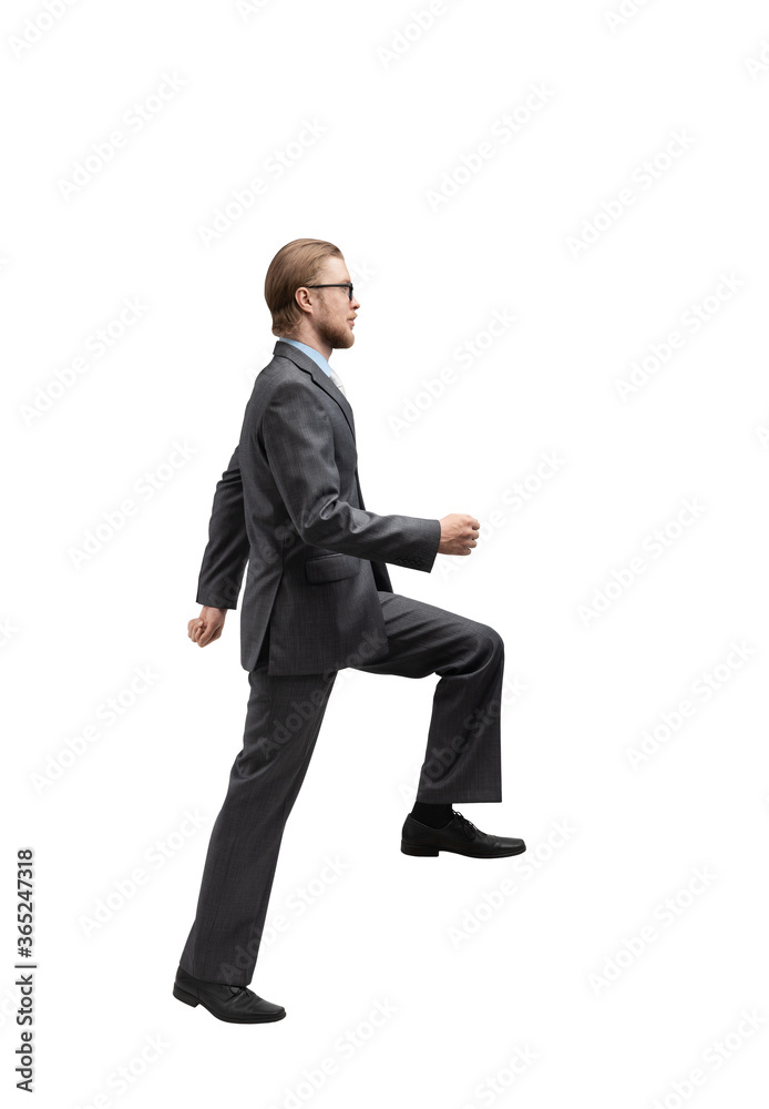 businessman walked, on white background businessman walked, on white background