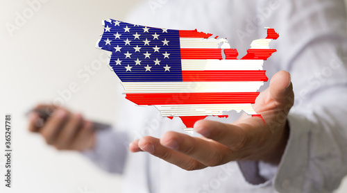 america map flag nation us stars and stripes © vegefox.com