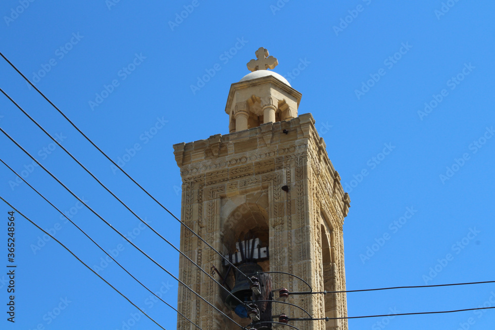 Fototapeta premium Bell tower of the Church of St. Savva . Nicosia. Cyprus.