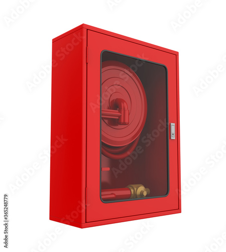Tapety artystyczne Fire Hose Reel Box Isolated