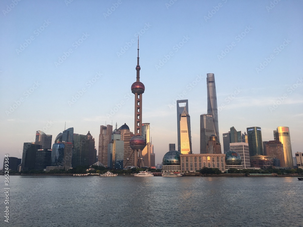 Obraz premium China. Asian country. Shanghai Metropolis city. Modern architecture, street photography