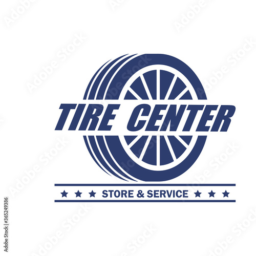 tire logo emblems and insignia with text space for your slogan tag line. vector illustration