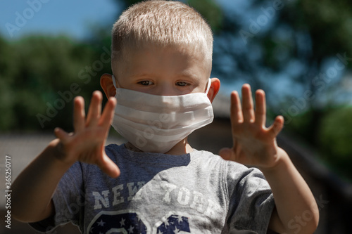 boy wearing mask Corona virus covid 19
