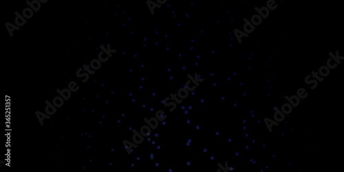 Dark BLUE vector background with colorful stars. Modern geometric abstract illustration with stars. Design for your business promotion.