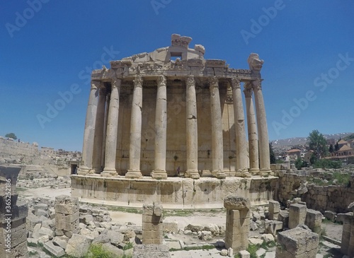 Lebanon, ancient acropolis city Baalbek. Great Bacchus temple photo