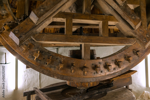 Parts of a traditional flour mill.