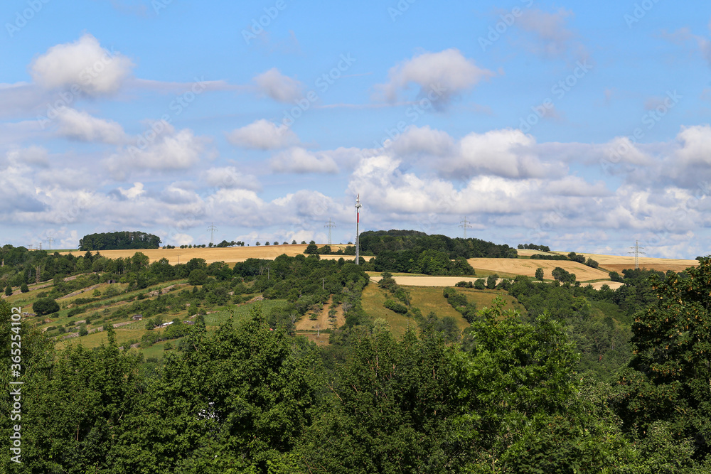 panoramic view with a television mast in the middle
