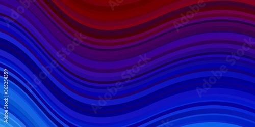 Light Blue  Red vector texture with curves. Colorful illustration  which consists of curves. Template for your UI design.