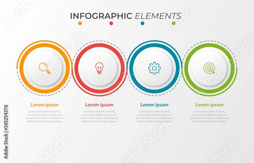 Presentation business infographic template with 4 options