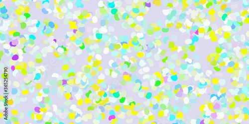 Light multicolor vector texture with memphis shapes.