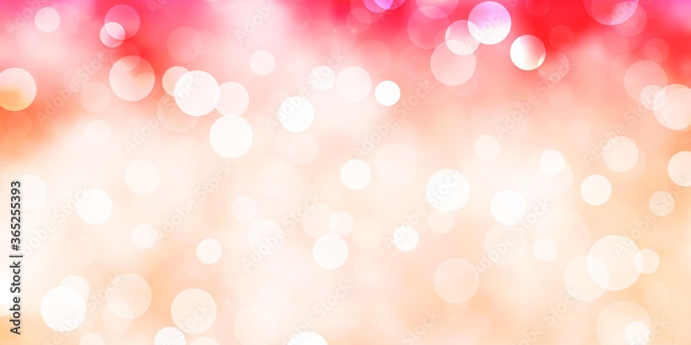 Light Red vector background with circles. Glitter abstract illustration with colorful drops. Pattern for booklets, leaflets. Light Red vector background with circles. Glitter abstract illustration with colorful drops. Pattern for booklets, leaflets.