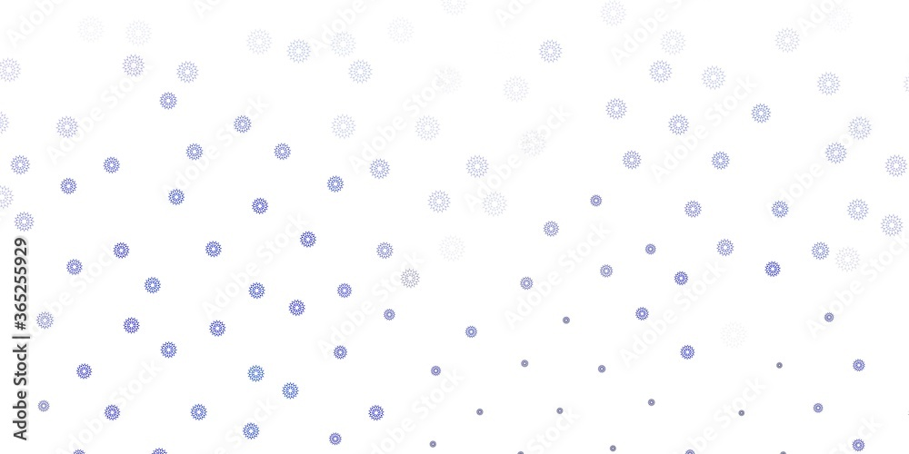 Light blue vector natural backdrop with flowers.