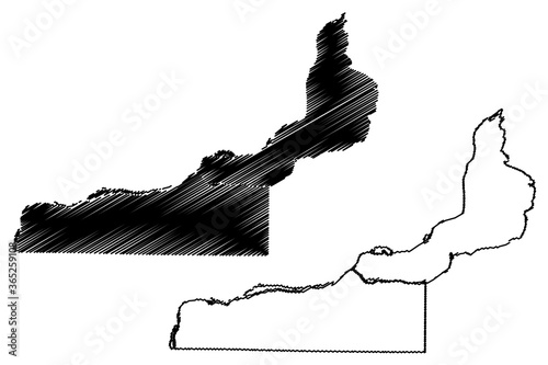 Rock Island County, Illinois (U.S. county, United States of America, USA, U.S., US) map vector illustration, scribble sketch Rock Island map photo