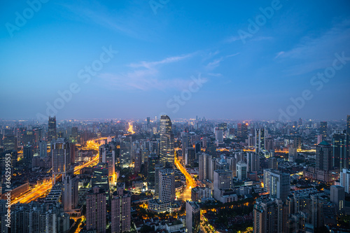 city skyline in shanghai china