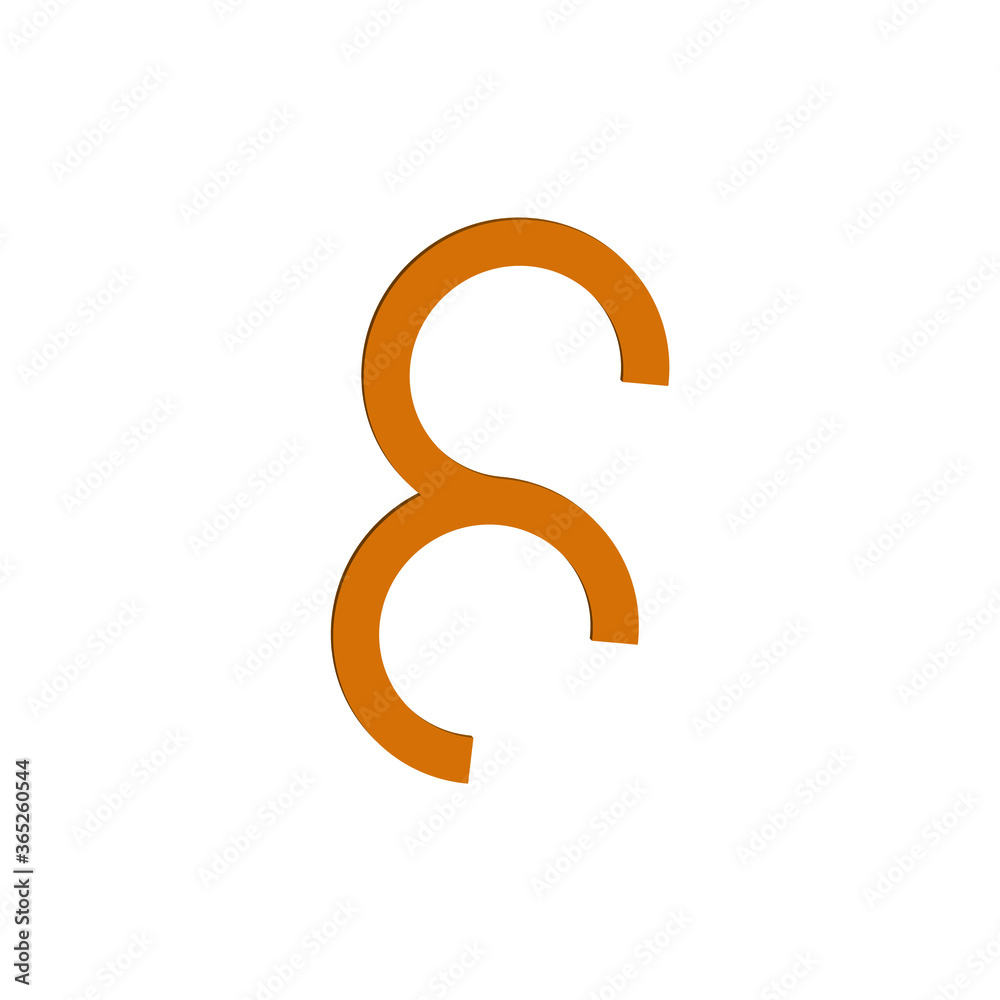 Initial number 8 Eight Logo. Stock illustration