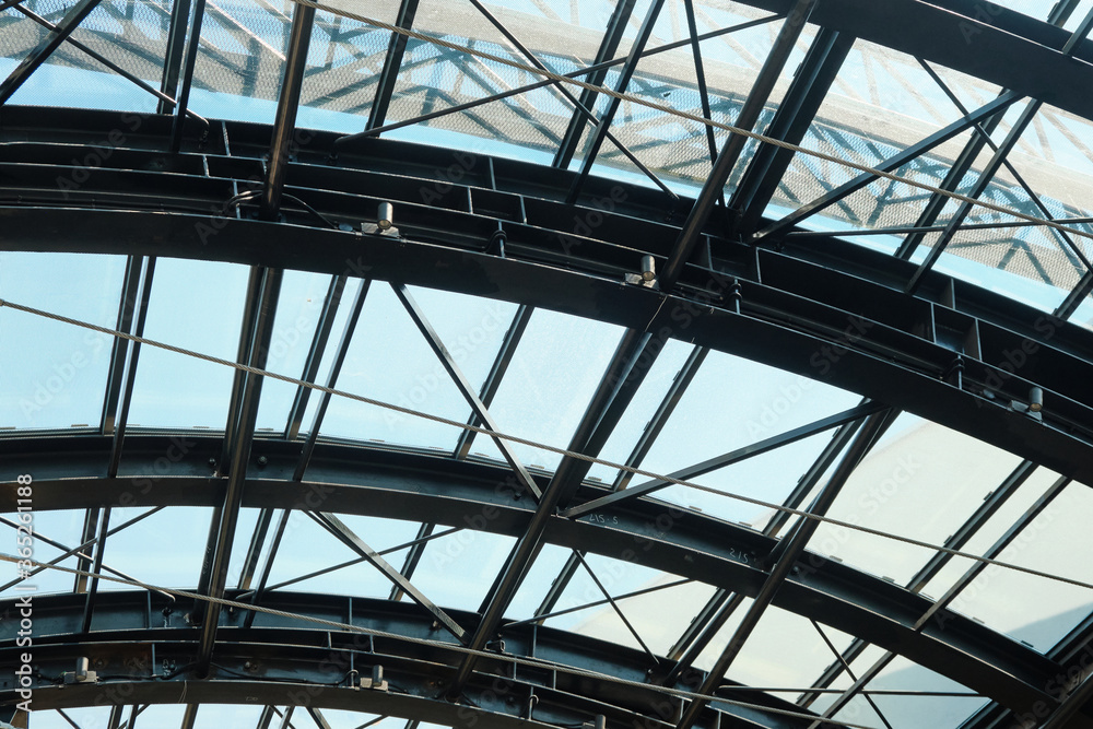 metal and glass structures of the clerestory ceiling metal and glass structures of the clerestory ceiling