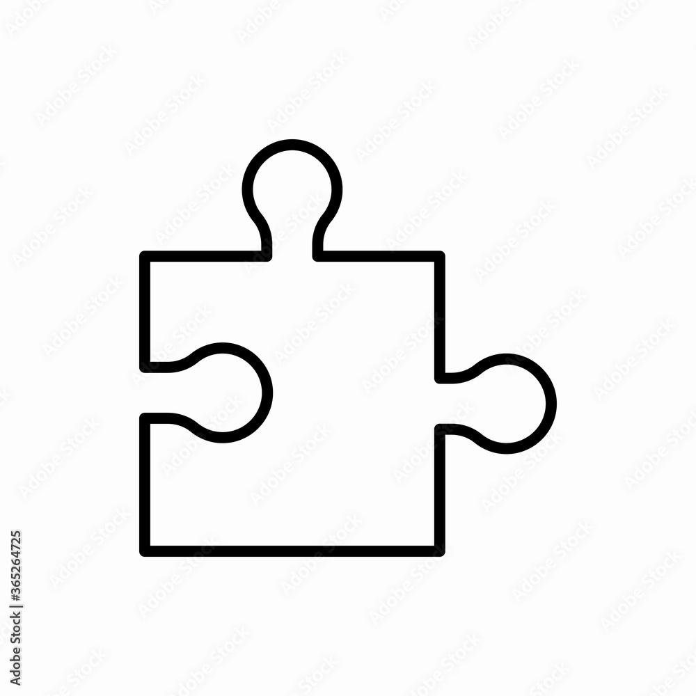 Outline jigsaw icon.Jigsaw vector illustration. Symbol for web and mobile Outline jigsaw icon.Jigsaw vector illustration. Symbol for web and mobile