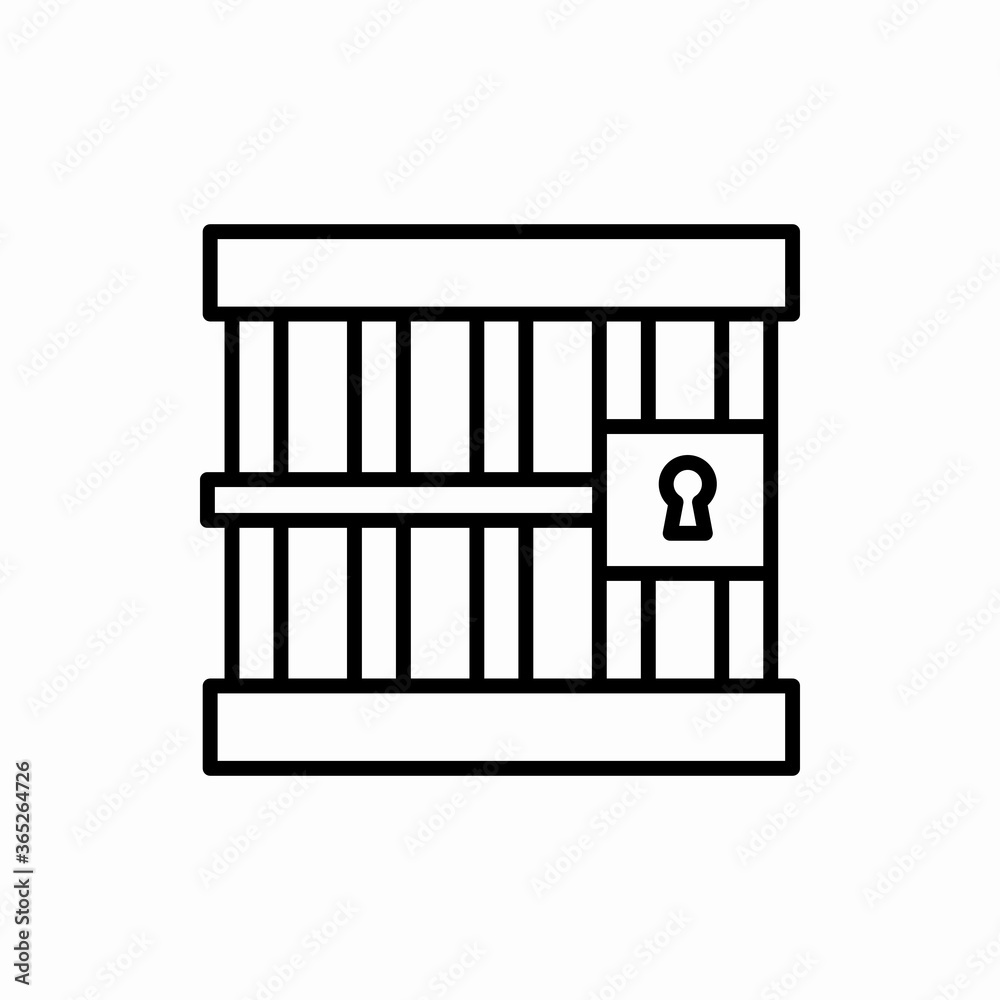 Outline jail icon.Jail vector illustration. Symbol for web and mobile Outline jail icon.Jail vector illustration. Symbol for web and mobile