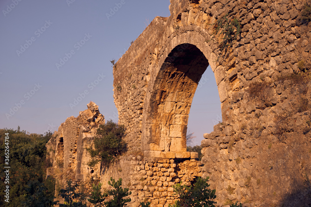 Remains of roman ancient bridge. Ayas, Mersin province, Turkey