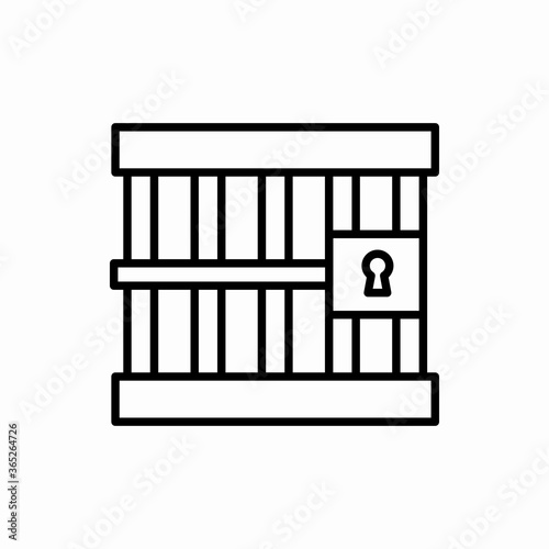 Outline jail icon.Jail vector illustration. Symbol for web and mobile