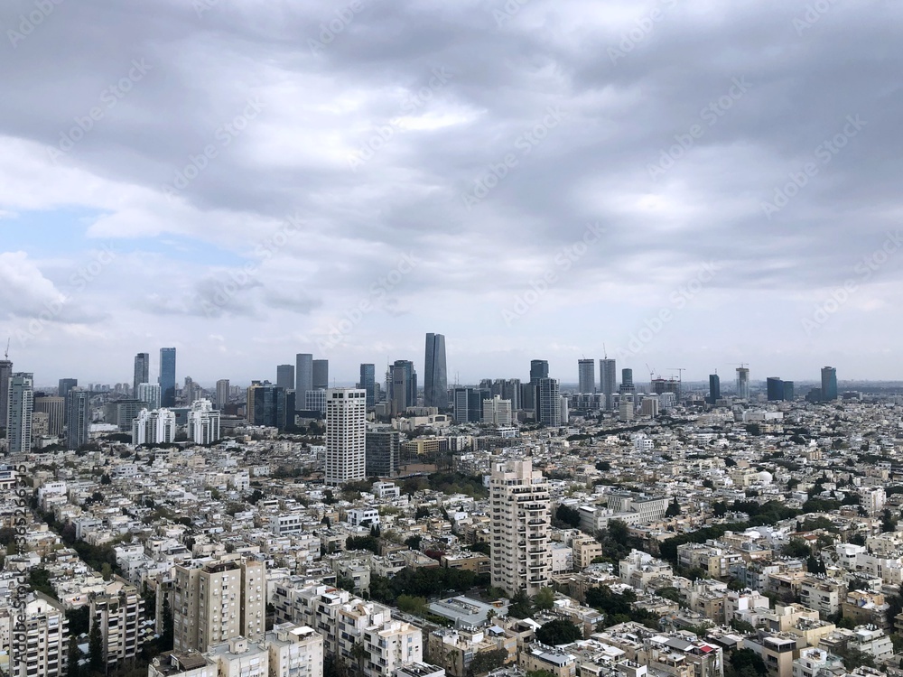 Israel, view of Tel Aviv from above.