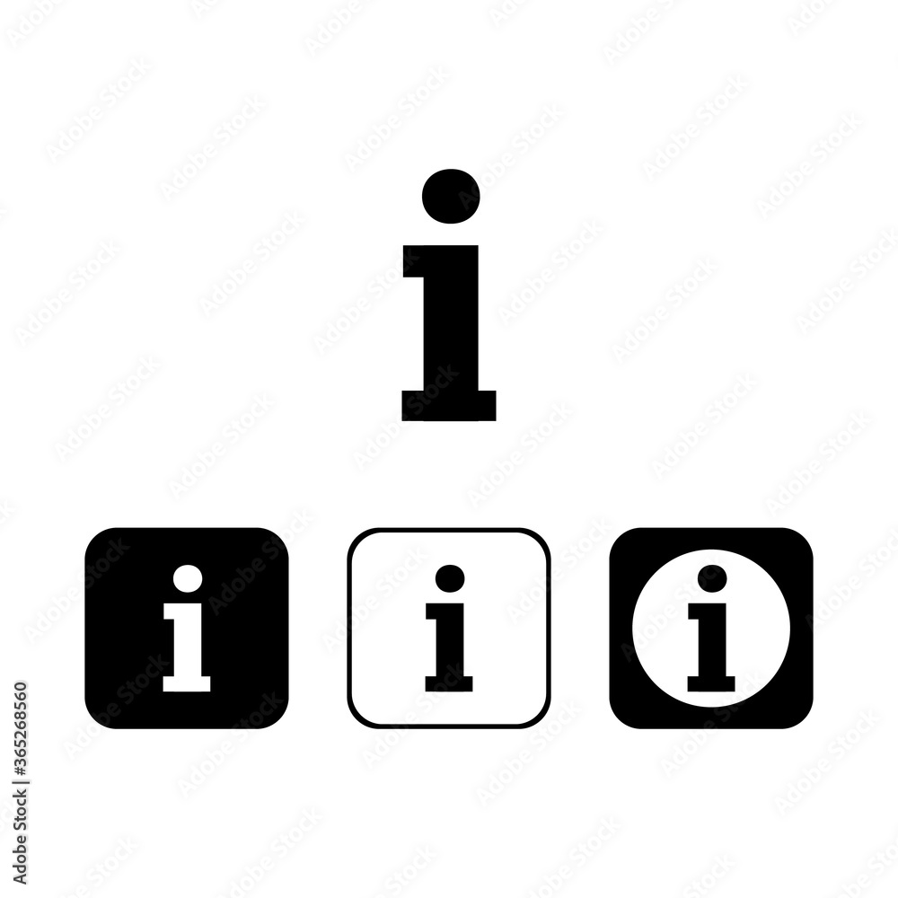 Information button flat icon symbol vector Information button flat icon symbol vector