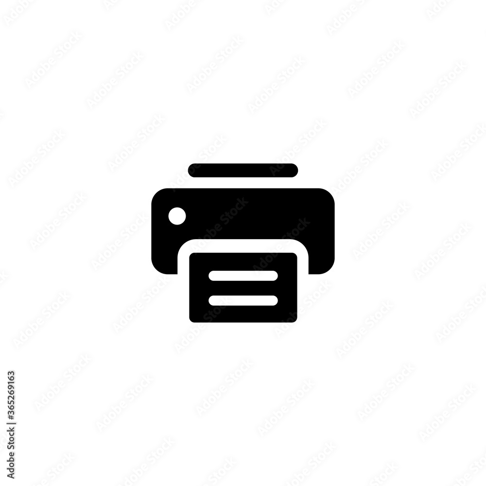 Printer icon isolated on white background Printer icon isolated on white background