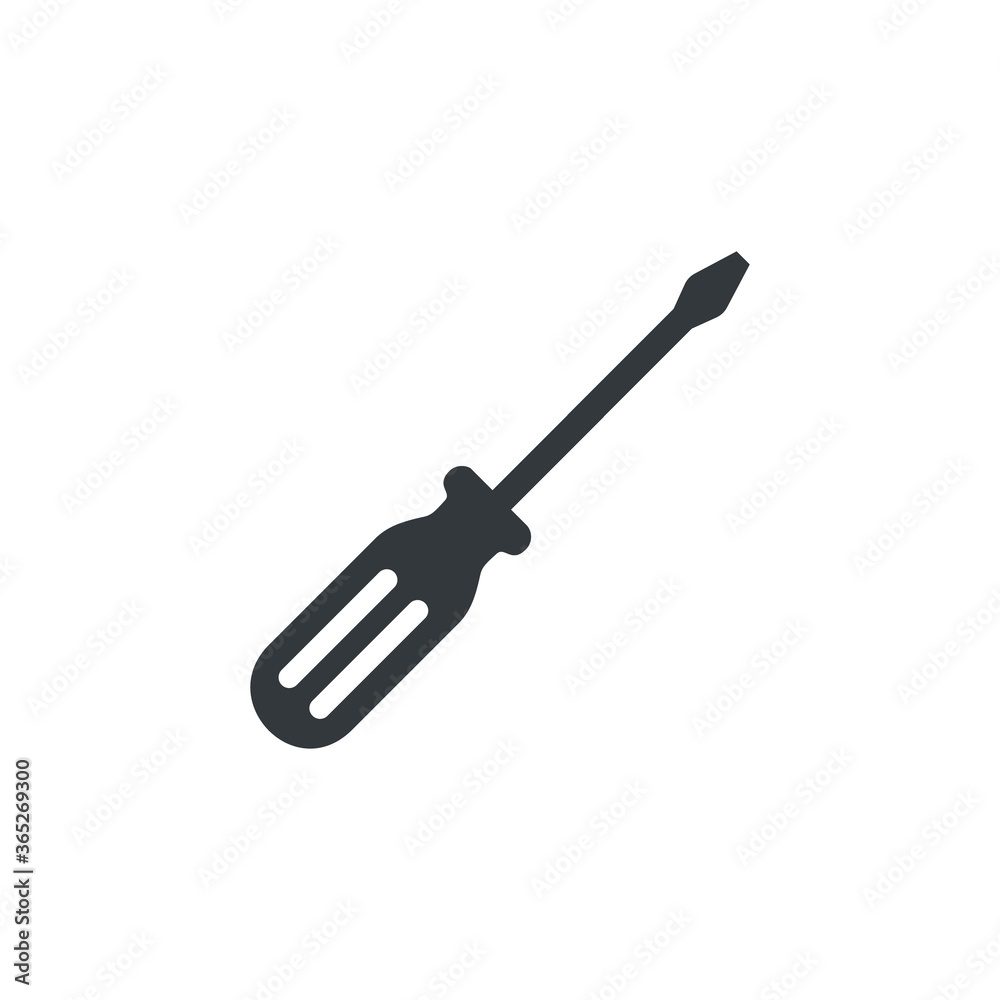 Fototapeta premium Screwdriver flat vector icon for app and website