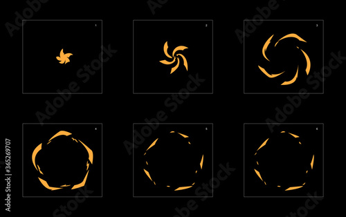 Shine dust effect. Dust explosion animation effect. Animation sprite sheet for games, cartoon or animation. vector style animation effect 1513.