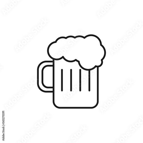 Beer icon. Alcohol drink symbol modern, simple, vector, icon for website design, mobile app, ui. Vector Illustration