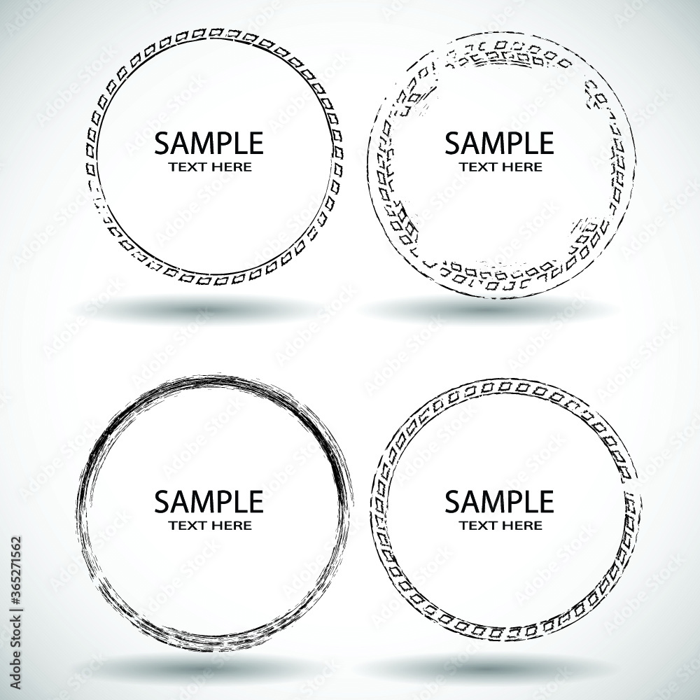 Grunge post Stamps Collection, Circles. Banners, Insignias , Logos, Icons, Labels and Badges Set . vector distress textures.blank shapes.