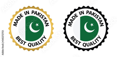 made in Pakistan  vector stamp. badge with Pakistan  flag