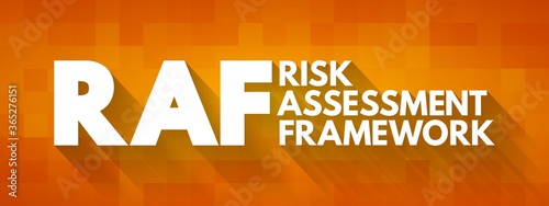 RAF - Risk Assessment Framework acronym, business concept background